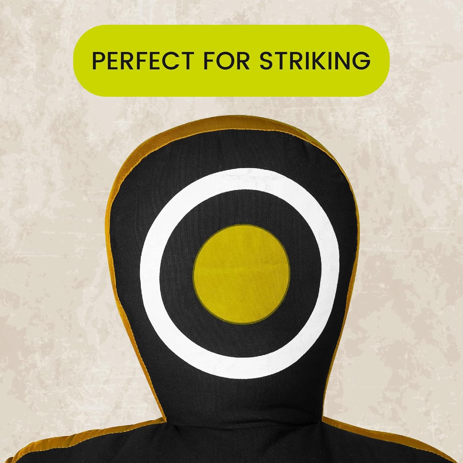 Canvas Unfilled Standing Grappling Dummy - Yellow & Black for BJJ, MMA, Judo