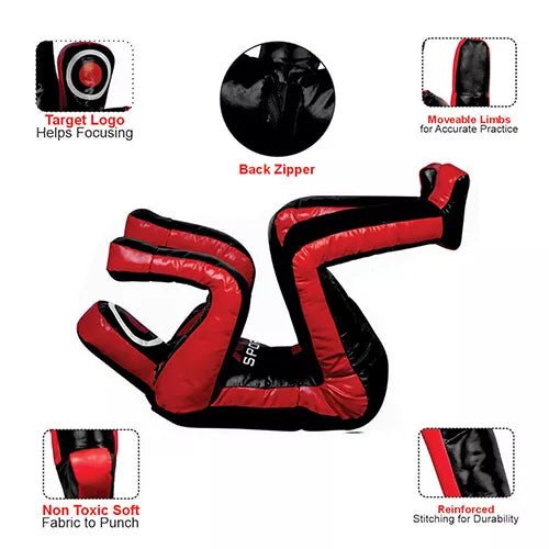 MMA Grappling Dummy Martial Art Boxing Karate Training SittingViny 180cm Unfilled