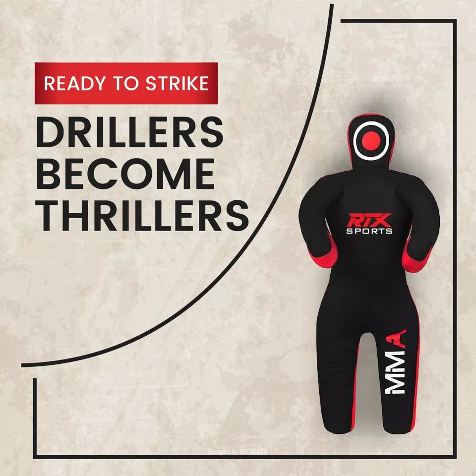 RTX Kids MMA Grappling Dummy Punching Bag Brazilian Jiu Jitsu Unfilled 47"