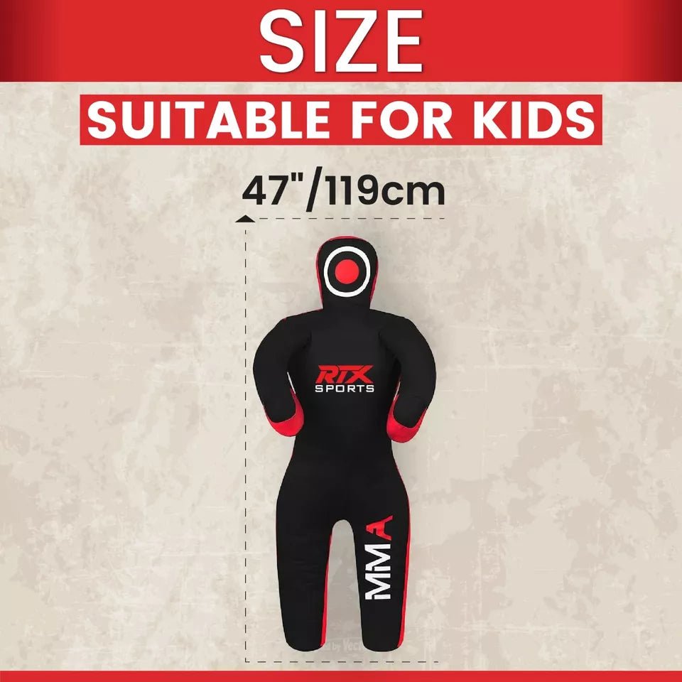 RTX Kids MMA Grappling Dummy Punching Bag Brazilian Jiu Jitsu Unfilled 47"