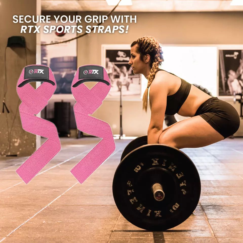 RTX Sports Weightlifting Straps| Wrist Support | Non - Slip Grip | Fitness