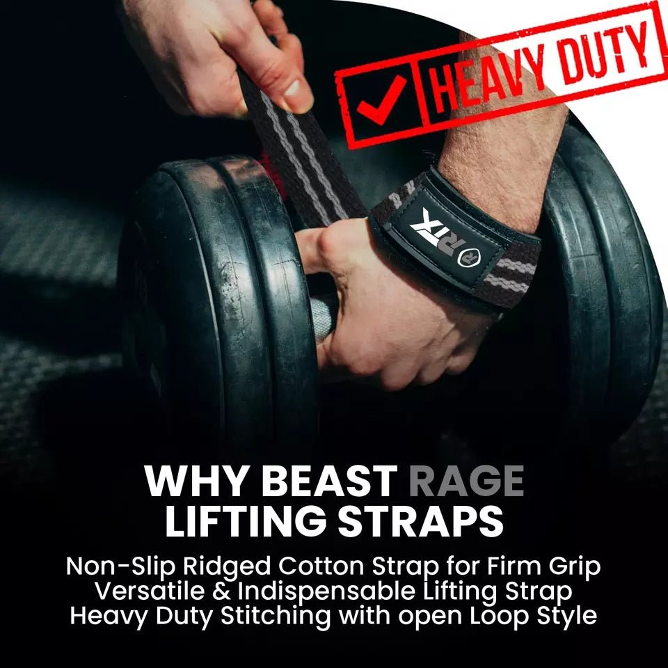 RTX Sports Weightlifting Straps| Wrist Support | Non - Slip Grip | Fitness