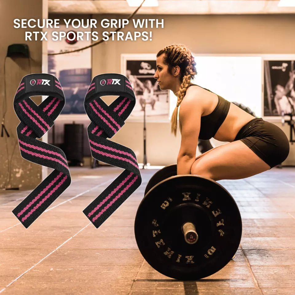 RTX Sports Weightlifting Straps| Wrist Support | Non - Slip Grip | Fitness