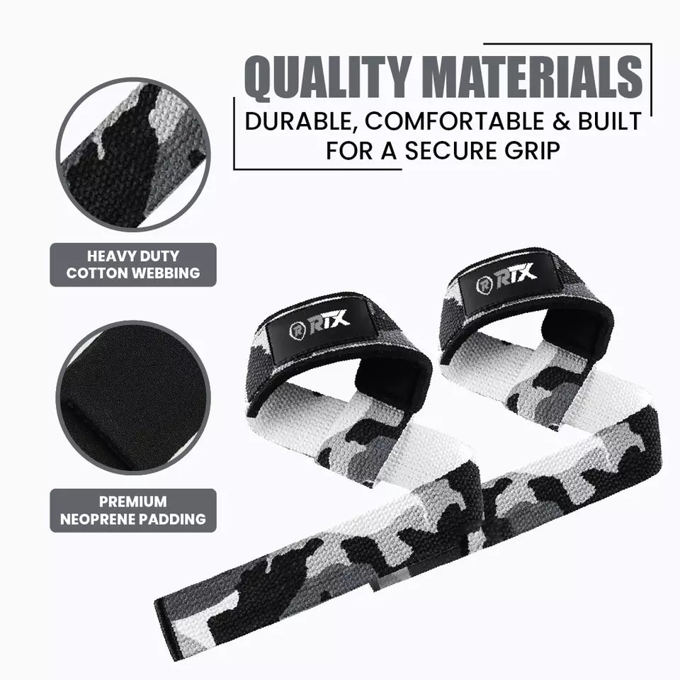 RTX Sports Weightlifting Straps| Wrist Support | Non - Slip Grip | Fitness
