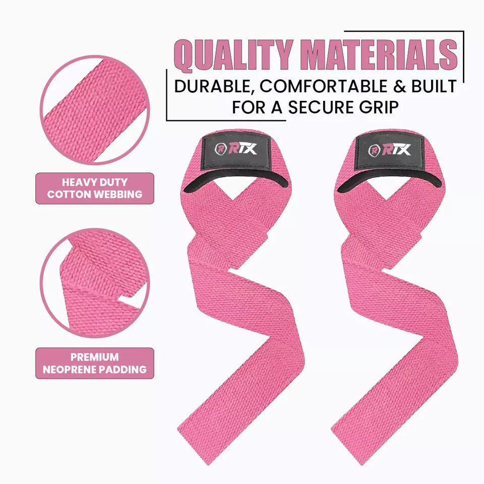 RTX Sports Weightlifting Straps| Wrist Support | Non - Slip Grip | Fitness