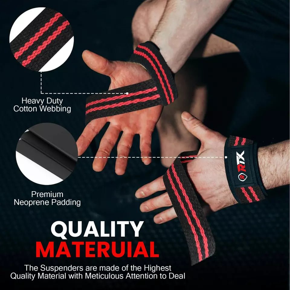 RTX Sports Weightlifting Straps| Wrist Support | Non - Slip Grip | Fitness