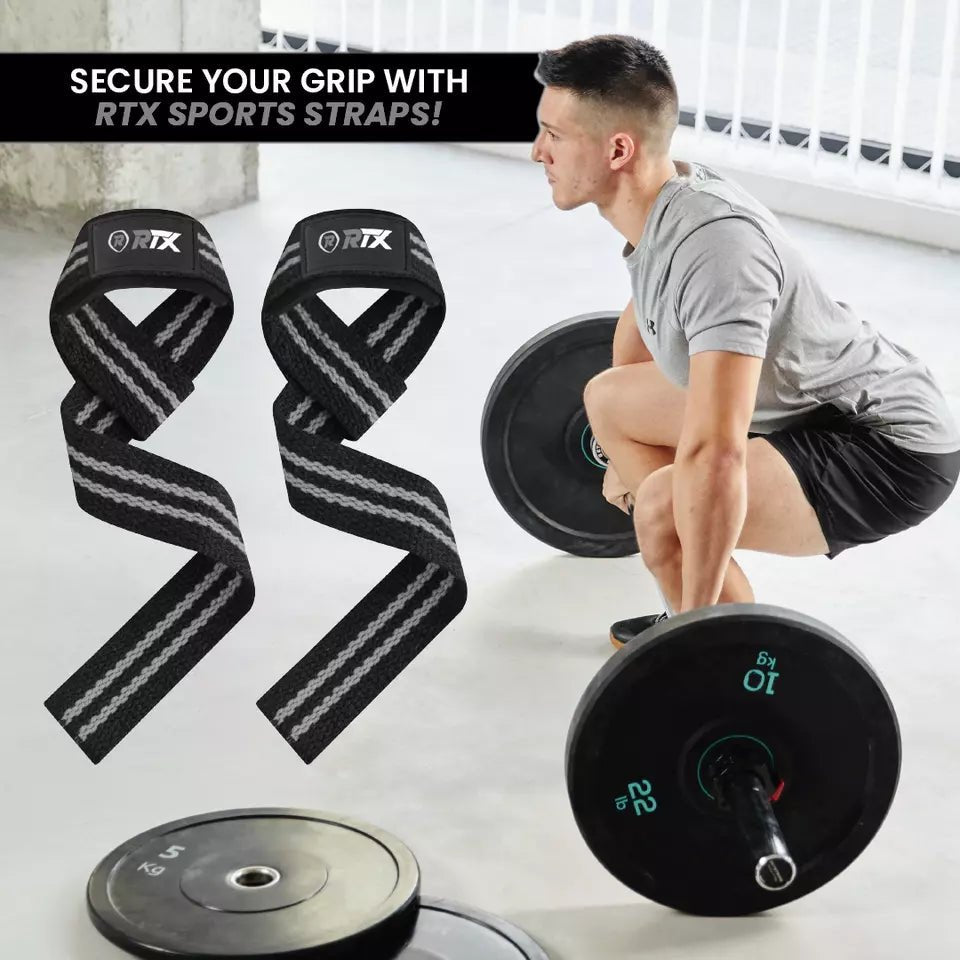 RTX Sports Weightlifting Straps| Wrist Support | Non - Slip Grip | Fitness