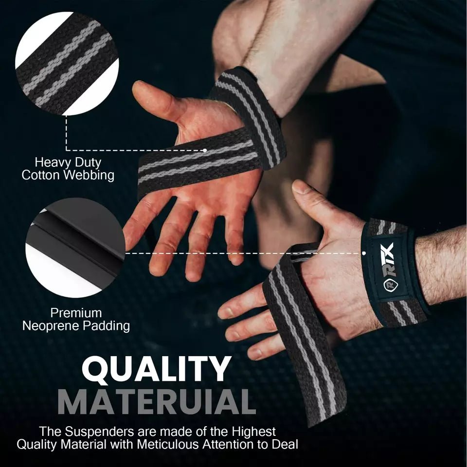 RTX Sports Weightlifting Straps| Wrist Support | Non - Slip Grip | Fitness