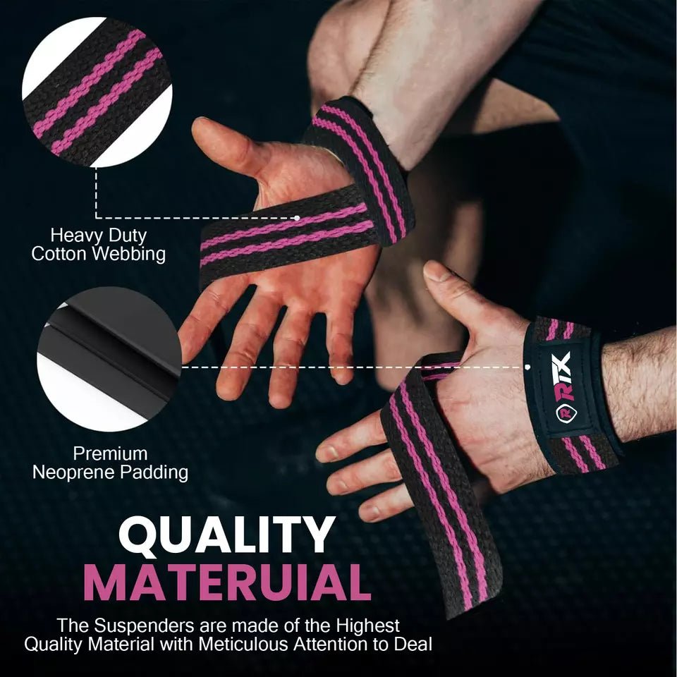 RTX Sports Weightlifting Straps| Wrist Support | Non - Slip Grip | Fitness