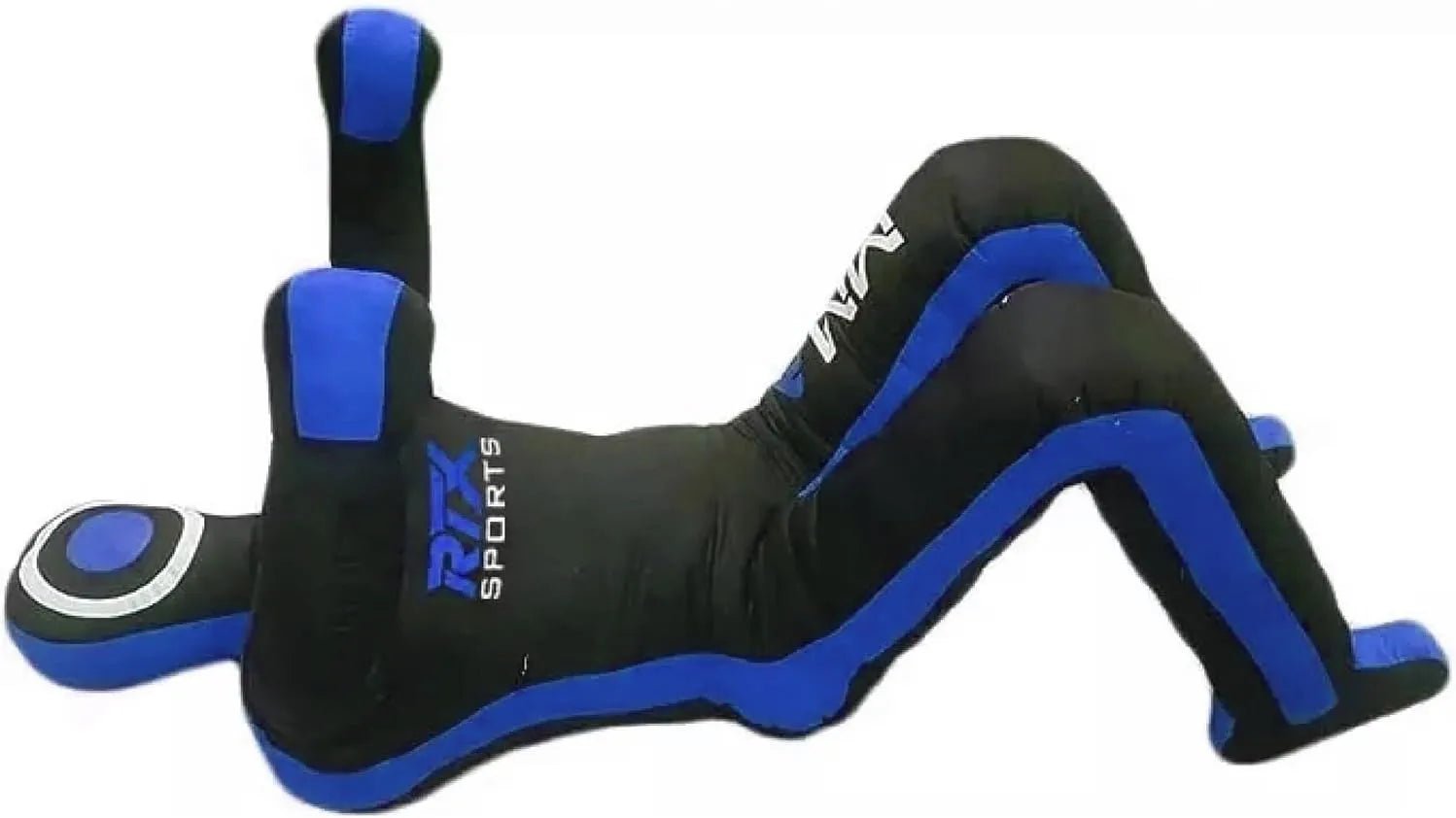 Canvas Unfilled Sitting Grappling Dummy - Blue & White for BJJ, MMA, Judo