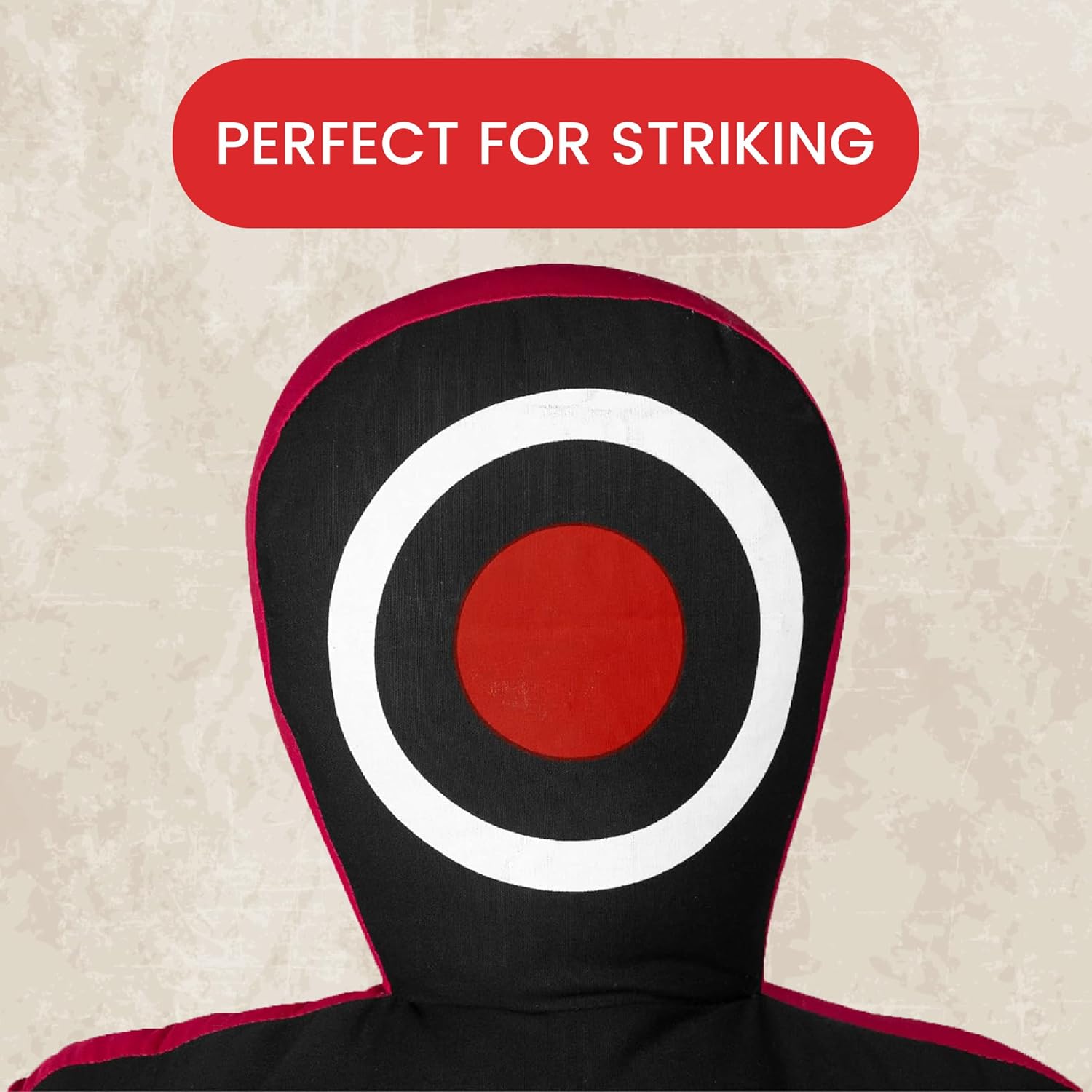 Canvas Unfilled Standing Grappling Dummy - Red & Black for BJJ, MMA, Judo