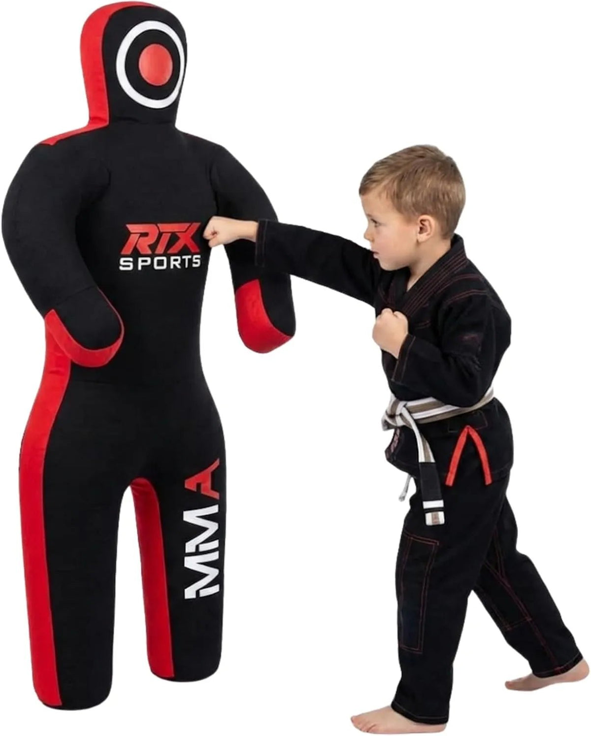 Kids MMA Judo Grappling Dummy - Punch Bag for Brazilian Jiu-Jitsu (BJJ), Wrestling and MMA Training, Canvas, Unfilled, 47"